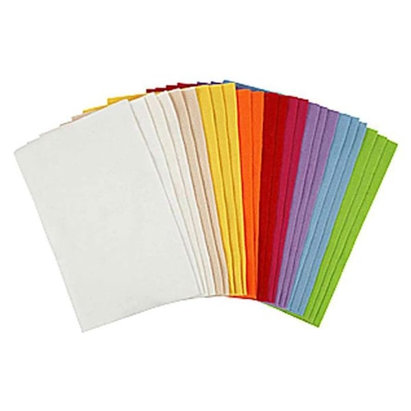 Syntetisk filt - Ej specificerat - Ref 45295 - Set med 10 färger - Bra kvalitet - Blandat Flerfärgad