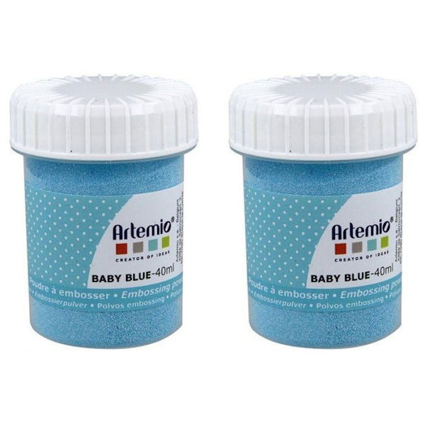 Prægepulver 80 ml - Lys blå Blå
