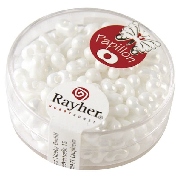 Perle Rocaille - Rayher - Aurore boréale - Papillon - 2 x 4 mm - 18 g Norrsken