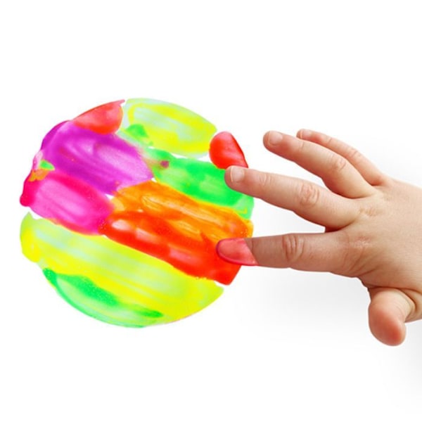 Fingerfärg 6 neonfärger Flerfärgad