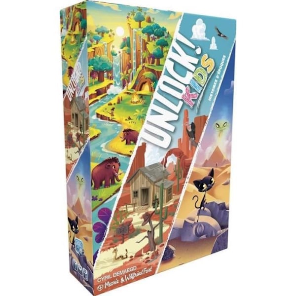 Lås op! Kids Histoires Epoques - Asmodee - Brætspil - Gåder og eventyr for børn Blå