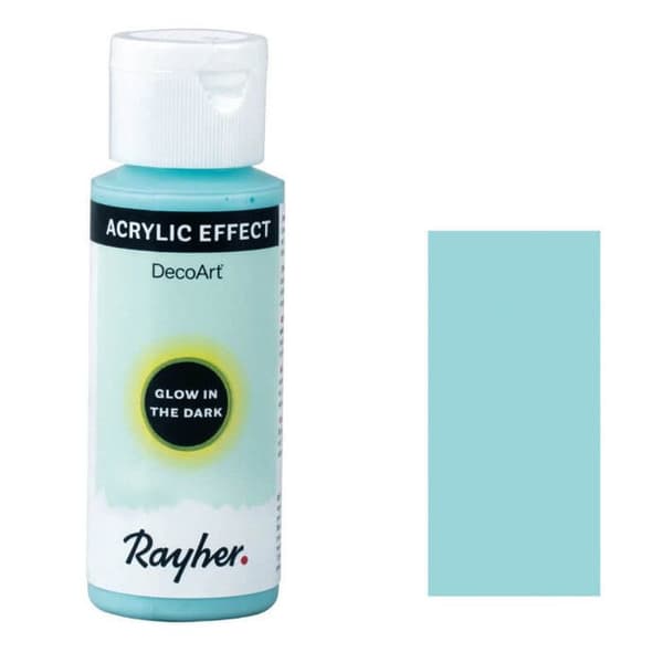 Fluorescerende phosphorescerende akrylmaling 59 ml - blå Neonblått