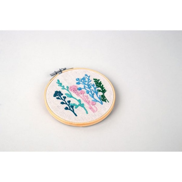 Broderisæt - Blomster og græsser - 13,5 cm färgrik