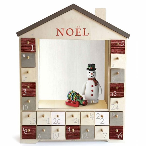 Puuvertailun Adventtikalenteri 48 x 38 cm Beige