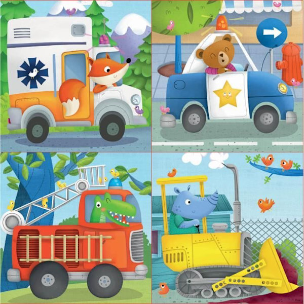 Wild Animals Progressive Puzzle - EDUCA - Mindre än 100 bitar - För barn Flerfärgad