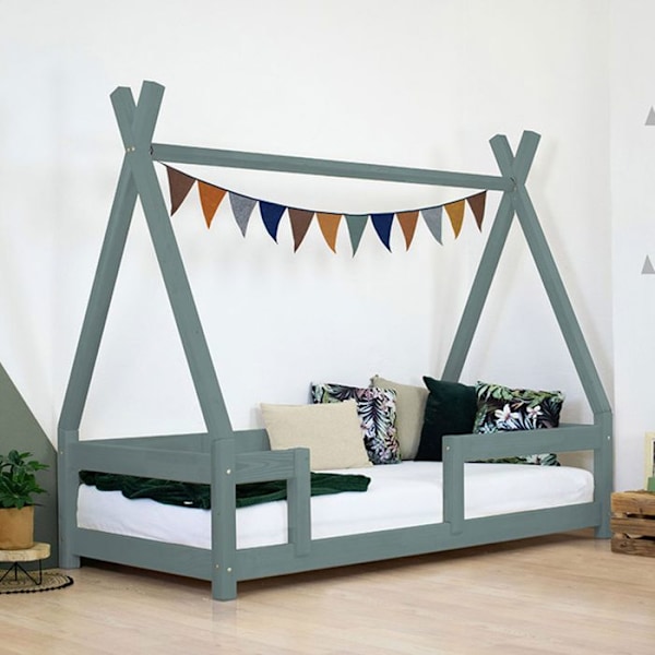 Lit cabane enfant NAKANA 90 x 160 grøn salvie Grön