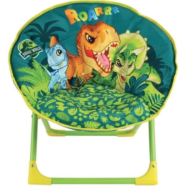 FUN HOUSE JURASSIC WORLD Säte måndinosaurier - Fällbar - H.47 x B.54 x D.42 cm - För barn Grön