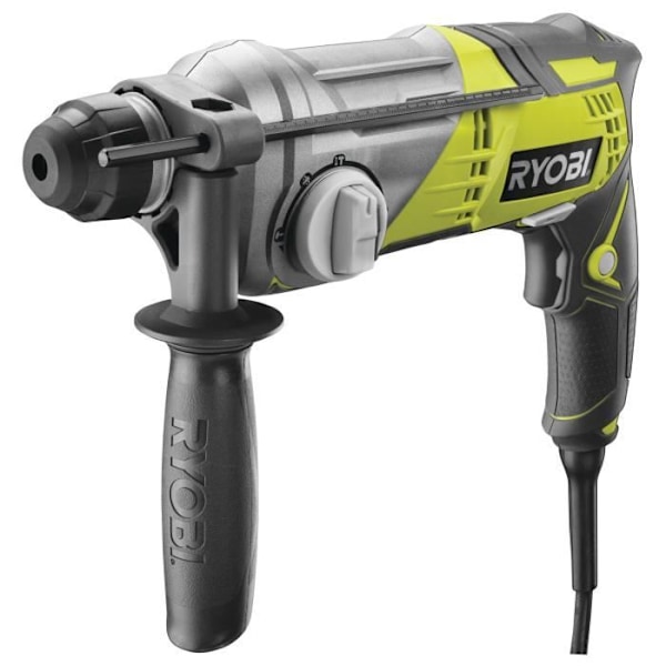 RYOBI - SDS+ 800 W borehammer 4 tilstande: boring, perforering, mejsling, flydende mejsling - 3,0 Joule Epta - Box - RSDS680-KA2 Grön / Träkol