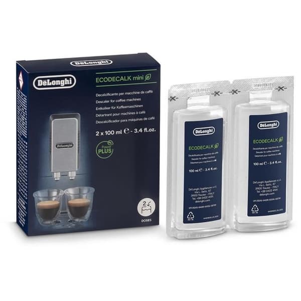 DELONGHI DLS C200 EcoDecalk Mini Afkalkningsmiddel 2x100ml til alle Delonghi kaffemaskiner