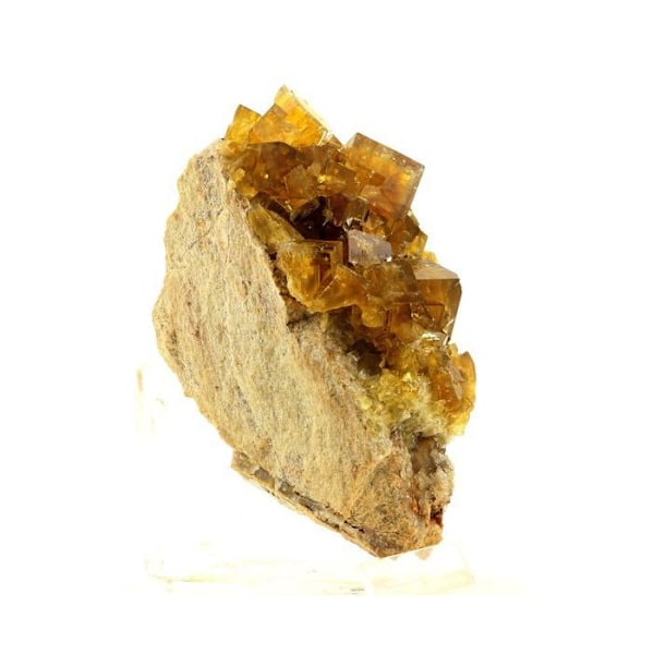 Sten og mineraler. Fluorit. 1318,0 øre. Valzergues, Aveyron, Occitanie, Frankrig..