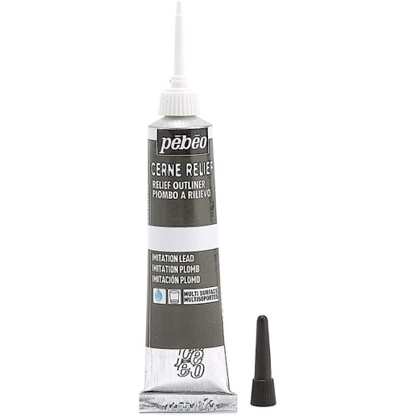 Cerne Relief - Pebeo - Sort plumb - 20 ml - Målingsmulti underlag - Rør med kanul Svart bly