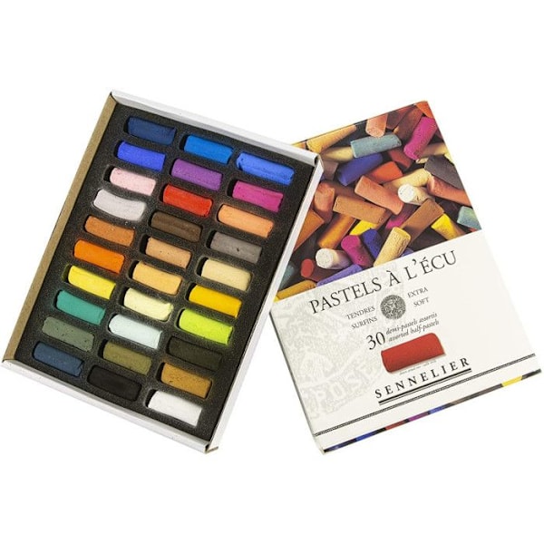 Pastellfarver - Sennelier - Æske med 30 stk. - Sortiment af farver - Plein air - Blandet Färgsortiment