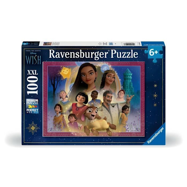 100 palanen XXL-palapeli The Kingdom of Wishes, Disney Wish, 6-vuotiaat ja sitä vanhemmat, 12001048, Ravensburger Flerfärgad