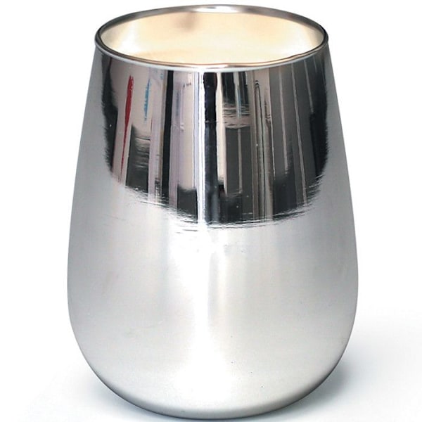 Design Candle Glas - sølv - 8,5 x 11,5 cm Silver