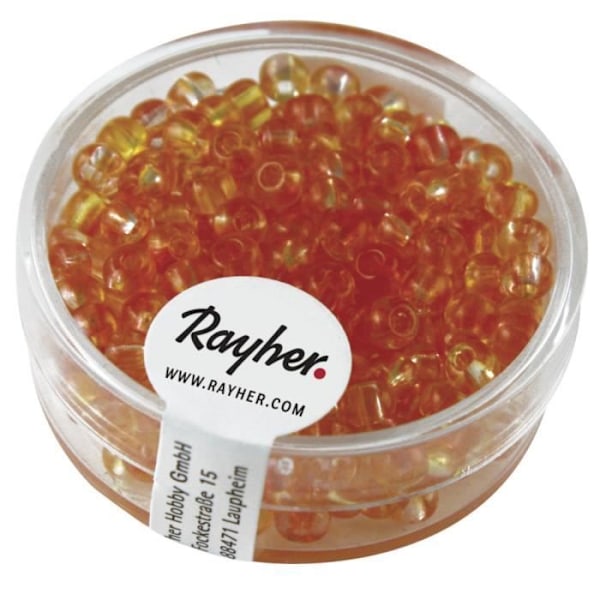 Rocailles, ø 4 mm, To Farver, koral, æske 17 g korall, 9 andra färger