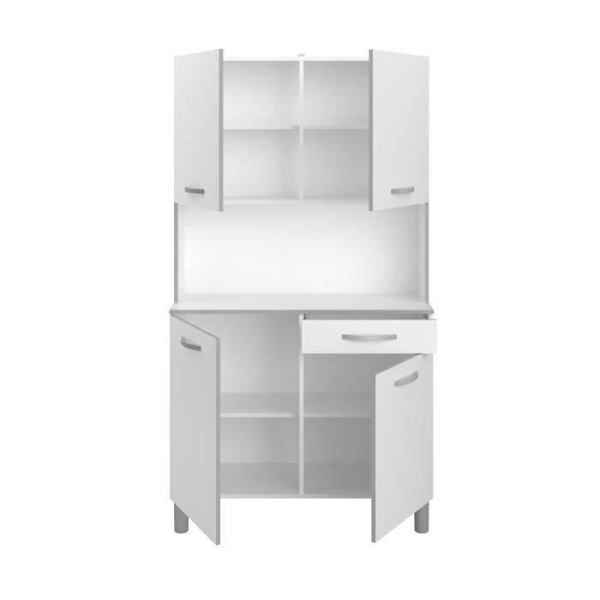 Køkken skænk - Hvid - Moderne - 4 låger - OSLO - L 101 cm Matt vit