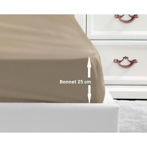 LOVELY HOME Asennettu arkki 100% puuvillaa 160x200x25 cm beige Beige