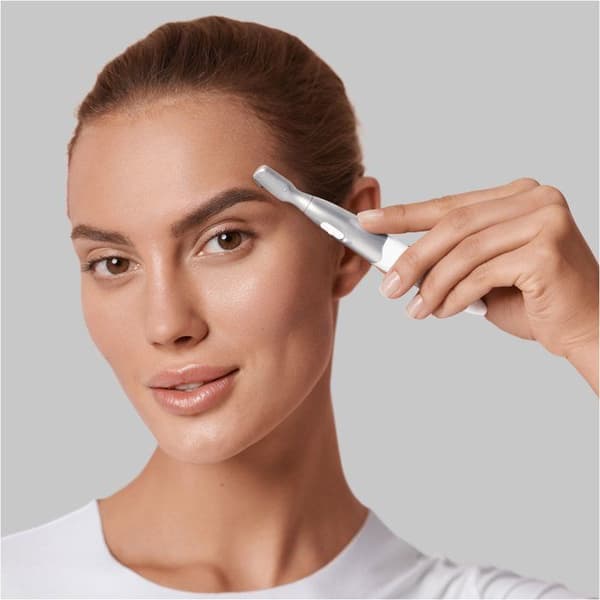 Mini-trimmer för precision - BRAUN - FG1106 Ögonbryn - 1 hastighet - Batteri - Grå / Vit Grå och vit