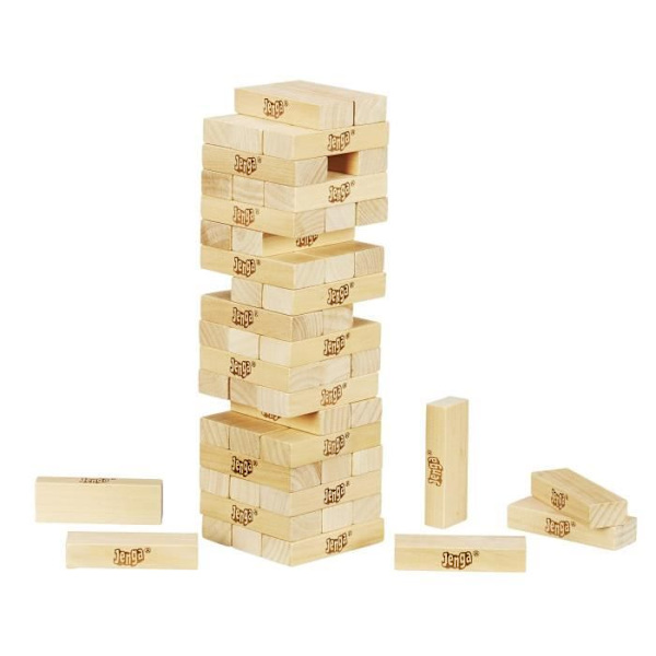 Jenga - Klassisk brætspil - Massive træblokke - For børn fra 6 år og opefter Klassisk