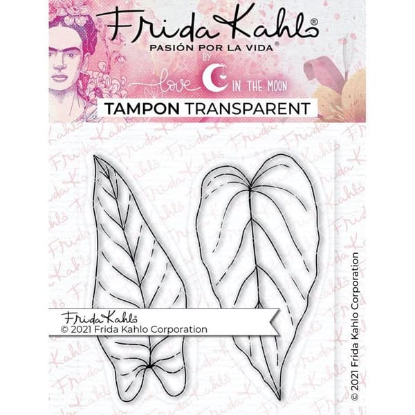 2 läpinäkyvää leimaa - kasvi 2 - 9,5 x 6,5 cm Transparent