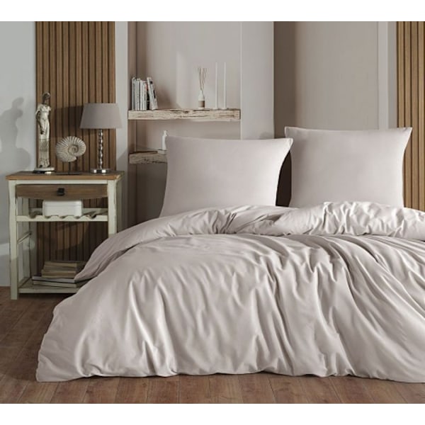 Sängkläder - UNI - Beige - 140x200 - 1 överkast - 1 örngott Beige