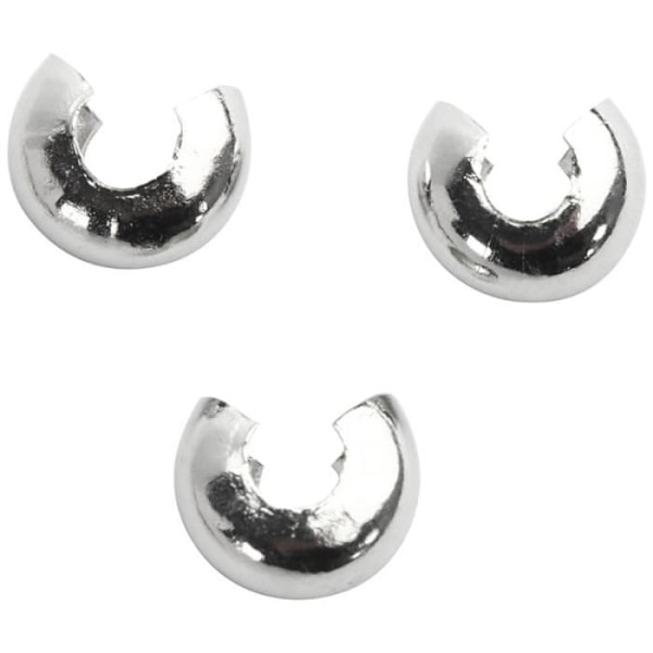 Cacheknut - Krosspärlor - Silver - 5 mm - 50 st