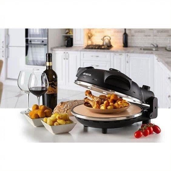 ARIETE Electric Pizza Ugn - 918 - Vit - Eldfast sten - 1200W - Diameter 33cm - Max temperatur 400°C Vit