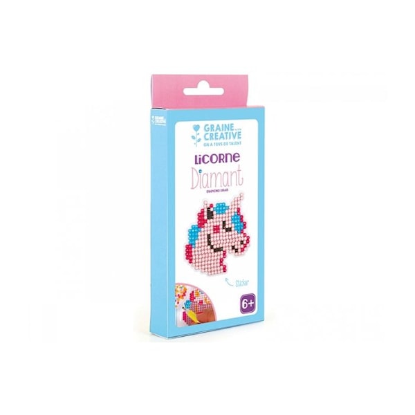 Unicorn Diamond Mosaic Kit - Creative Seed - Lapsille yli 5-vuotiaille - Oranssi ja vaaleanpunainen Orange