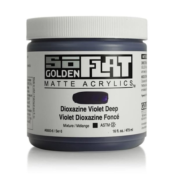 Akrüylimaalit SoFlat Golden 473 ml Dioxazine Violet Syvä S6