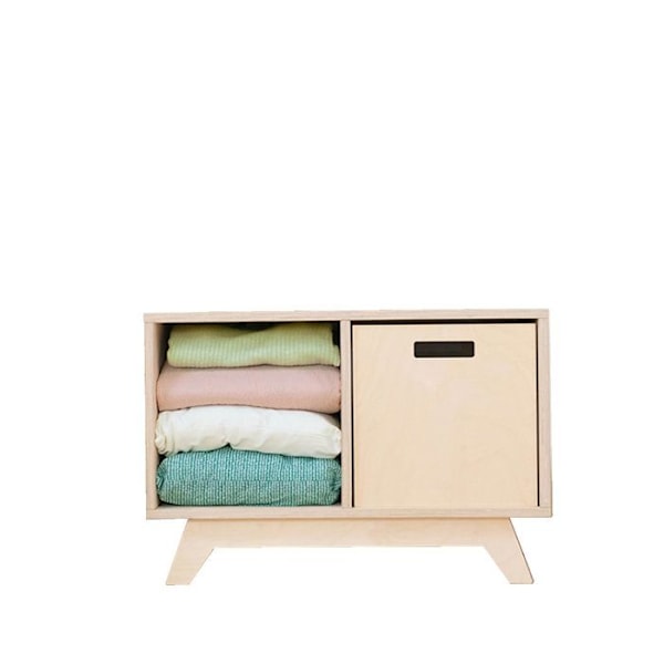 NABOSKY lackerad förvaringsenhet 1x2 Beige