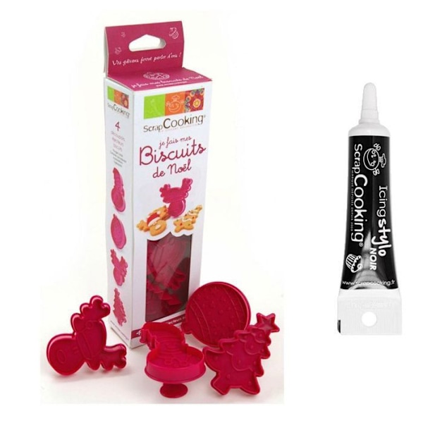 Christmas Cookie Cutter Kit + Sort glasurpen