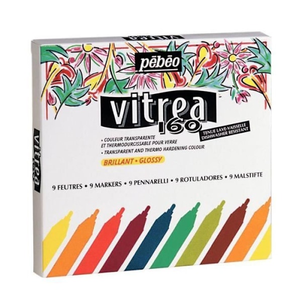 Porcelainpennor - PEBEO - Paket med 9 - Transparent - Termohärdande - Blanding Transparent