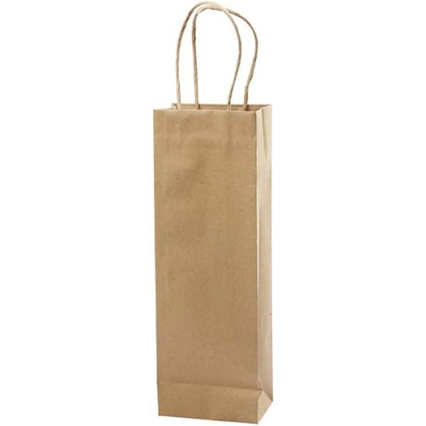 Solid väska i återvunnen papp med rektangulär botten, med handtag. Ref 23370