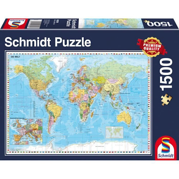 Planisphere Puzzle - SCHMIDT SPIELE - 1500 kpl - Matkailu ja kartat - Sininen - 12 vuotta vanha Flerfärgad