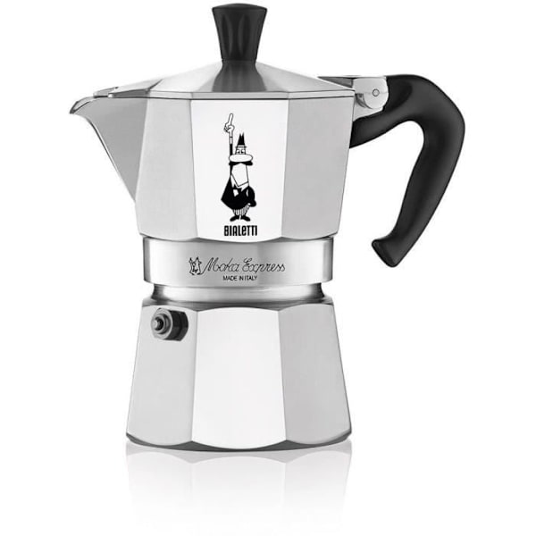 BIALETTI italiensk kaffebryggare - Moka Express - Aluminium - 4 koppar Grå