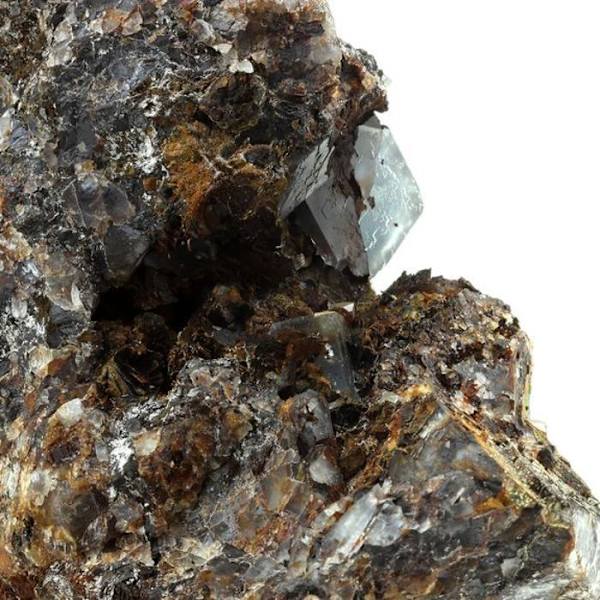 Sten og mineraler. Fluorit + Kvarts + Goethit. 3951,5 ct. La Boule, Le Kaymar, Aveyron, Frankrig.
