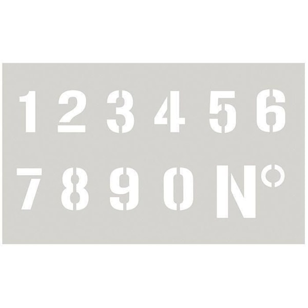 Pochoir 12 x 20 cm - Numerot n°2