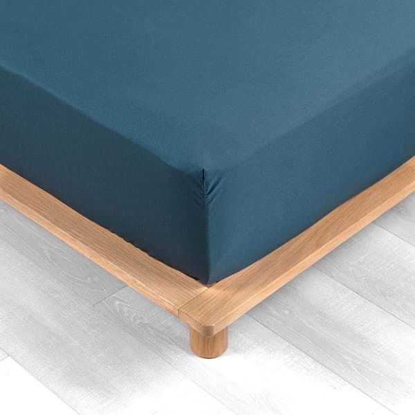 Draps Housse - PROMO LINGE - LIA - Percale av Bomull 78trådar - 200x160cm - blå blå