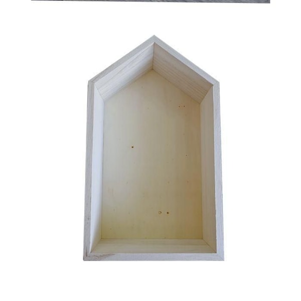 Husets trähylla 30,5 x 18 x 10 cm Beige