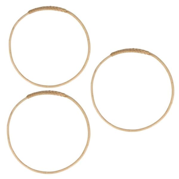 3 kurve i rattan 30 cm brun