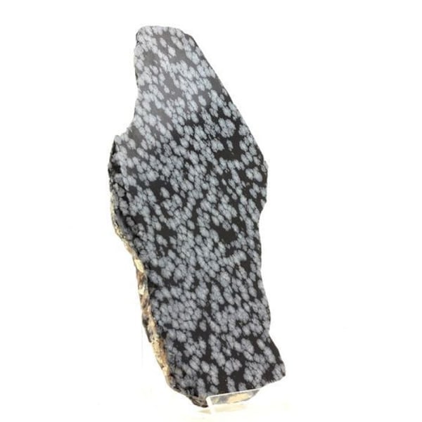 Kivet ja Mineraalit. Lumihiutale Obsidiaani + Kristobaliitti. 949,5 ct. Black Spring, Utah, Yhdysvallat.