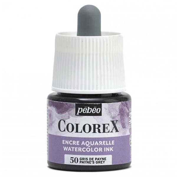 Akvarellemne - PEBEO - Colorex - 45 ml - Payne's Grey - Blandet Payne's Grey