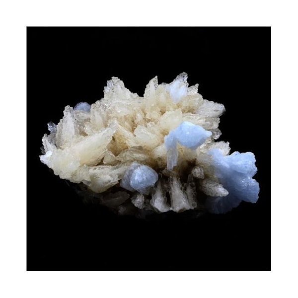 Sten og mineraler. Calcit + Baryt. 704,0 øre. Rosiclare Level, Minerva Mine, Illinois, USA.