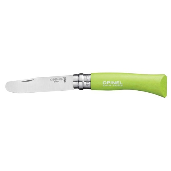 Lommekniv - Opinel - N°7 - Klinge i rustfrit stål 8 cm - Greb i bøgetræ 10 cm - Børnesikkerhed Grön