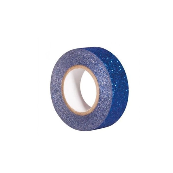 Maskeringstejp paillett - Noname - 5 m x 1,5 cm - Kungablå - Lätt att riva - Avtagbar kungsblå