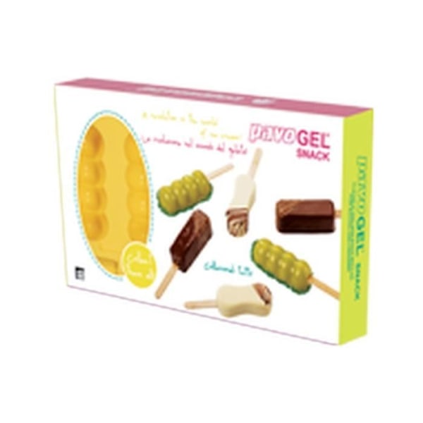 PAVONI Platinum Silikone Bubbles snackform Gul med 50 træpinde Nordic Yellow