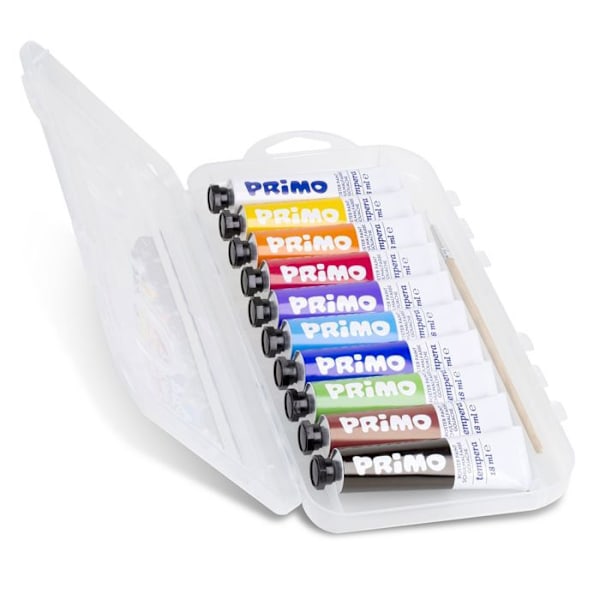 Alumiinituubi, PP-laatikko, 10 väriä 18 ml Flerfärgad