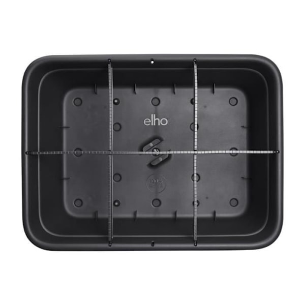 Elho Green Basics Jardin De Culture L blomsterkasse - Sort - L 76 x B 57 x H 27 cm - dyrkning og høst udendørs - 100% genbrug Svart