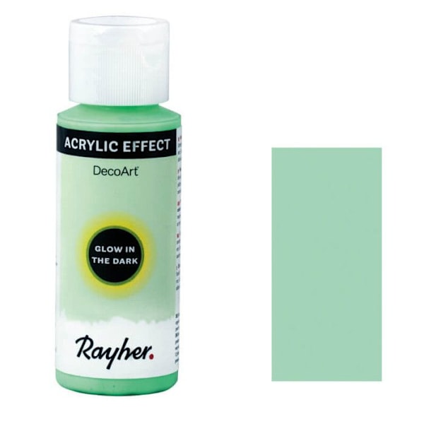 Fluorescerende phosphorescerende akrylmaling 59 ml - grøn Flashig grön