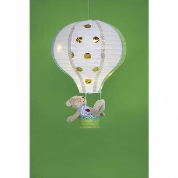 3 papperslampor med metallram ballongformat Ø 30 x 40 cm Vit